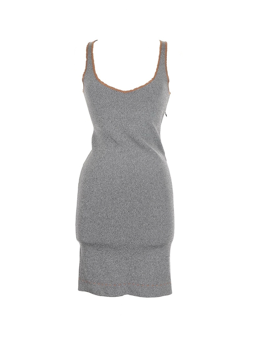 Z Spoke by Zac Posen Metallic Knit Bodycon Sheath Dress Sleek Sexy Chic